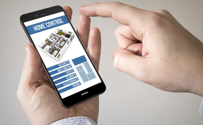 Houston Property Management automated home control app on iphone