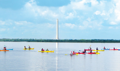 Baytown surrounded by water