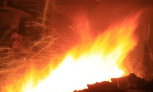 very hot flame