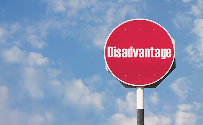 disadvantage sign