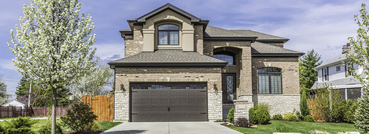 Traditional American Home with Garage