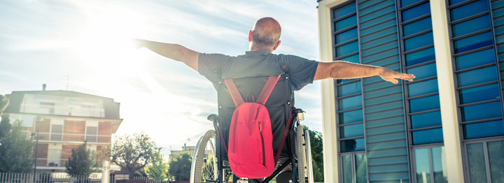 Man on wheel chair