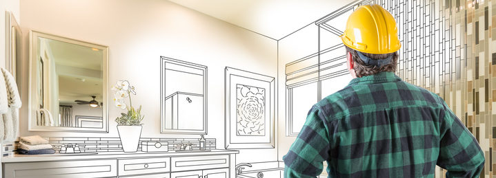 Contractor Facing Custom Master Bathroom Drawing and Photo Gradation