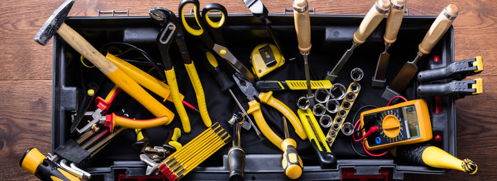 Many Yellow Repair Tools