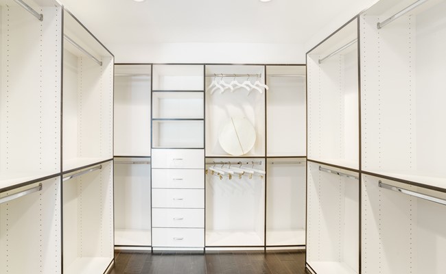 white large walk in closet
