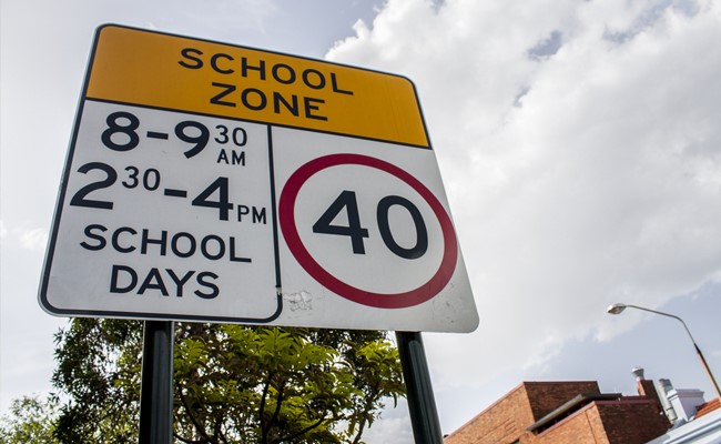 school zone sign